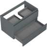 Mexen Orio Badezimmer-Unterschrank 80 cm, 2 Schubladen, Mattgraphit - 91A10-08047-2-BFF66