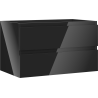 Mexen Orio Badezimmerschrank unter dem Waschbecken 80 cm, 2 Schubladen, schwarzer Glanz - 91A10-08047-2-BFF70