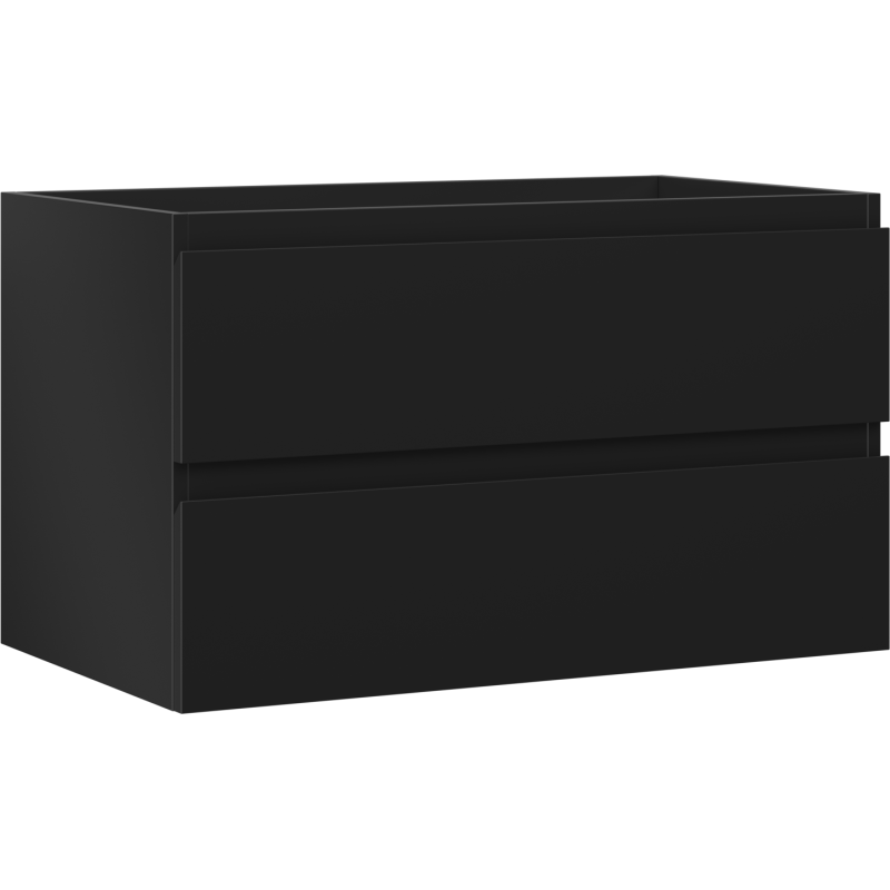 Mexen Orio Badezimmerschrank 80 cm, 2 Schubladen, schwarz matt - 91A10-08047-2-BFF71
