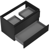 Mexen Orio Badezimmerschrank 80 cm, 2 Schubladen, schwarz matt - 91A10-08047-2-BFF71