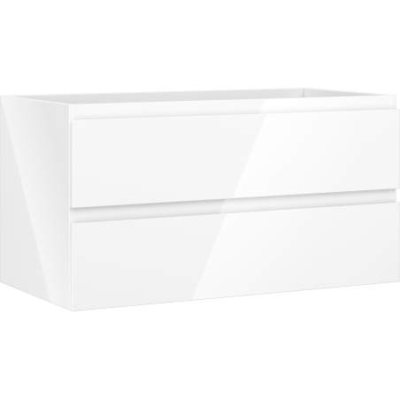 Mexen Orio Badezimmerunterschrank 90 cm, 2 Schubladen, Hochglanz Weiß - 91A10-09047-2-BFF00