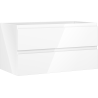 Mexen Orio Badezimmerunterschrank 90 cm, 2 Schubladen, Hochglanz Weiß - 91A10-09047-2-BFF00