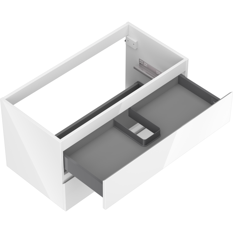 Mexen Orio Badezimmerunterschrank 90 cm, 2 Schubladen, Hochglanz Weiß - 91A10-09047-2-BFF00