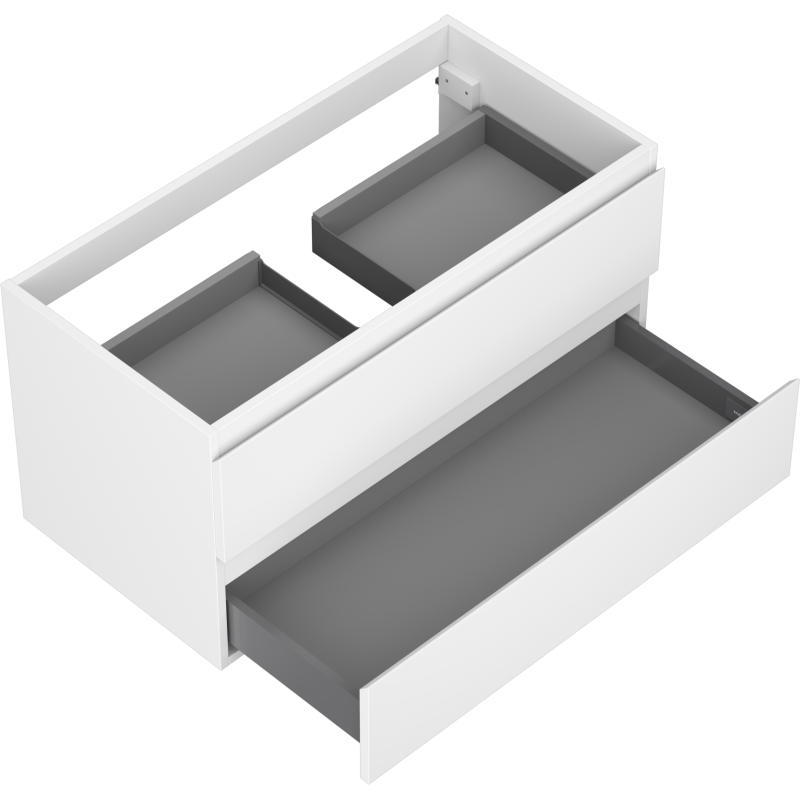 Mexen Orio Badezimmerschrank 90 cm, 2 Schubladen, weiß matt - 91A10-09047-2-BFF01