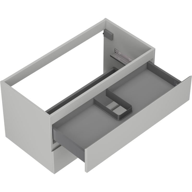 Mexen Orio Badezimmerschrank für Waschbecken 90 cm, 2 Schubladen, grau matt - 91A10-09047-2-BFF62
