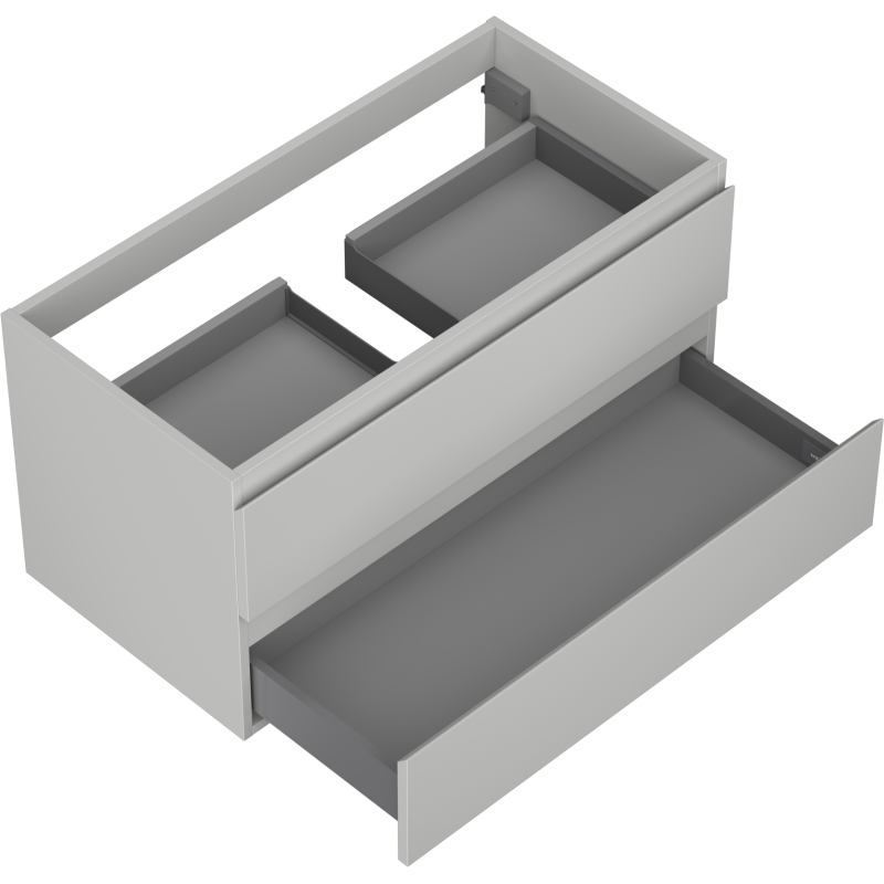 Mexen Orio Badezimmerschrank für Waschbecken 90 cm, 2 Schubladen, grau matt - 91A10-09047-2-BFF62