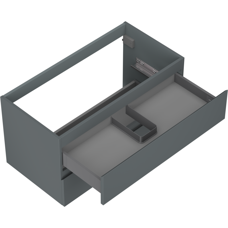 Mexen Orio Badezimmerschrank für Waschbecken 90 cm, 2 Schubladen, Graphit matt - 91A10-09047-2-BFF66