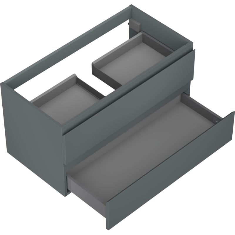 Mexen Orio Badezimmerschrank für Waschbecken 90 cm, 2 Schubladen, Graphit matt - 91A10-09047-2-BFF66