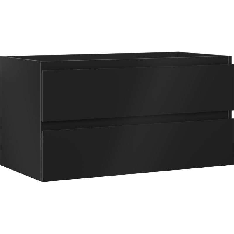 Mexen Orio Badezimmerschrank 90 cm, 2 Schubladen, schwarz matt - 91A10-09047-2-BFF71