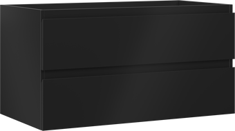 Mexen Orio Badezimmerschrank 90 cm, 2 Schubladen, schwarz matt - 91A10-09047-2-BFF71