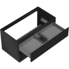 Mexen Orio Badezimmerschrank 90 cm, 2 Schubladen, schwarz matt - 91A10-09047-2-BFF71