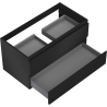 Mexen Orio Badezimmerschrank 90 cm, 2 Schubladen, schwarz matt - 91A10-09047-2-BFF71