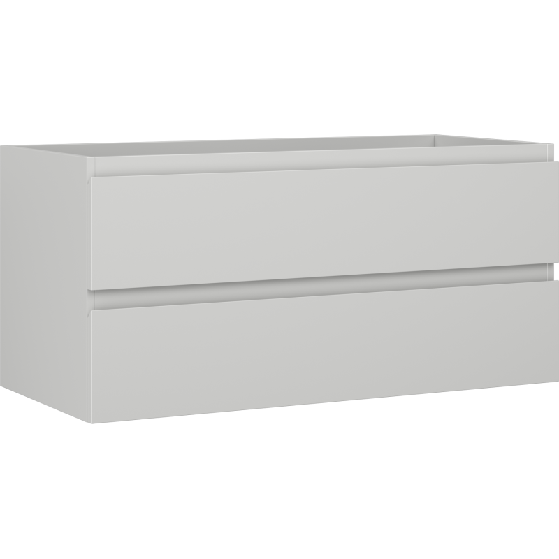 Mexen Orio Badezimmerschrank 100 cm, 2 Schubladen, Grau Matt - 91A10-10047-2-BFF62