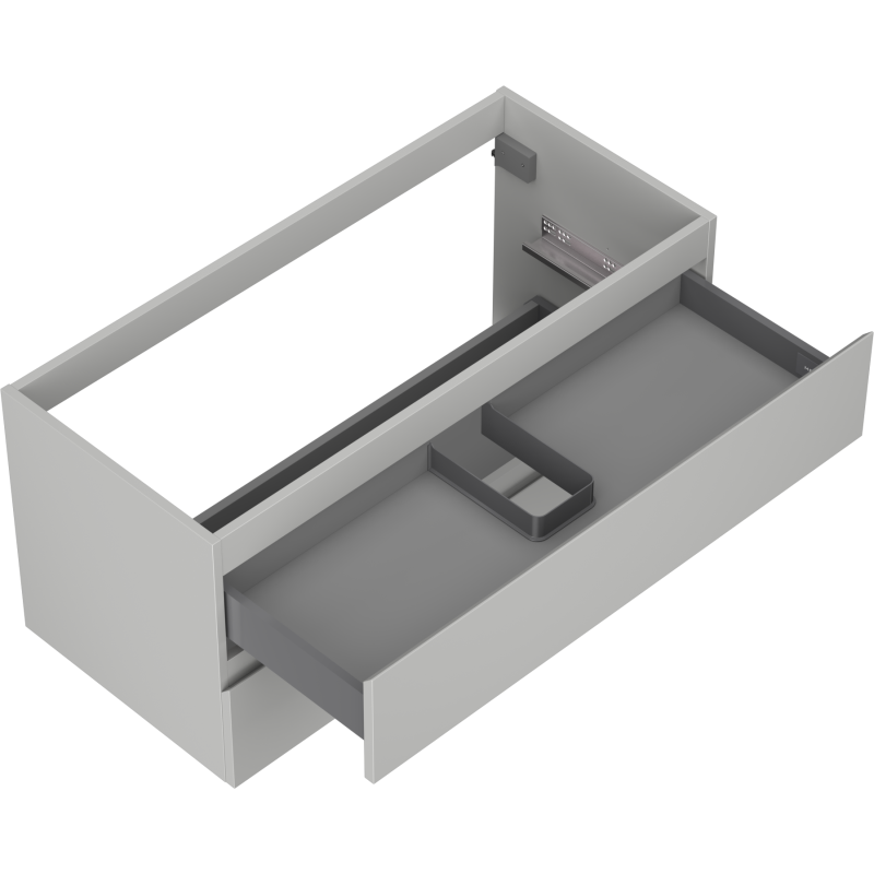 Mexen Orio Badezimmerschrank 100 cm, 2 Schubladen, Grau Matt - 91A10-10047-2-BFF62