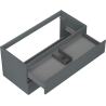 Mexen Orio Badezimmerunterschrank 100 cm, 2 Schubladen, grafit matt - 91A10-10047-2-BFF66