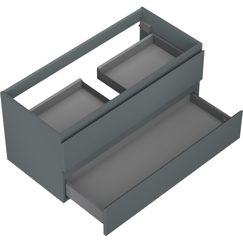 Mexen Orio Badezimmerunterschrank 100 cm, 2 Schubladen, grafit matt - 91A10-10047-2-BFF66