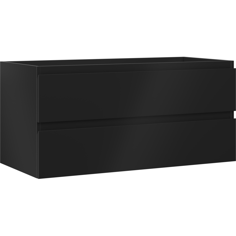 Mexen Orio Badezimmerschrank 100 cm, 2 Schubladen, schwarz matt - 91A10-10047-2-BFF71