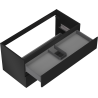 Mexen Orio Badezimmerschrank 100 cm, 2 Schubladen, schwarz matt - 91A10-10047-2-BFF71