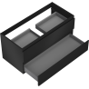 Mexen Orio Badezimmerschrank 100 cm, 2 Schubladen, schwarz matt - 91A10-10047-2-BFF71