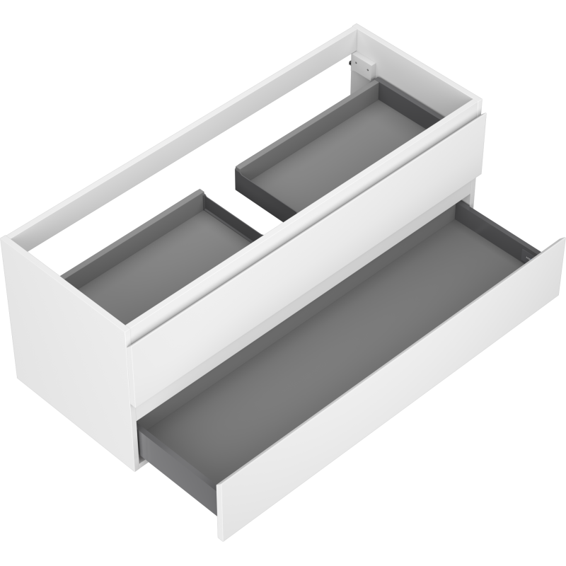 Mexen Orio Badezimmerschrank unter Waschbecken 120 cm, 2 Schubladen, weiß matt - 91A10-12047-2-BFF01