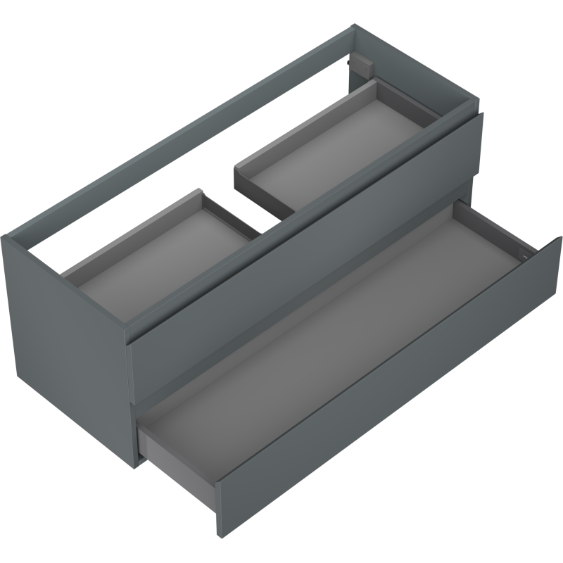 Mexen Orio Badezimmerwaschtischschrank 120 cm, 2 Schubladen, Graphit matt - 91A10-12047-2-BFF66