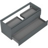Mexen Orio Badezimmerwaschtischschrank 120 cm, 2 Schubladen, Graphit matt - 91A10-12047-2-BFF66
