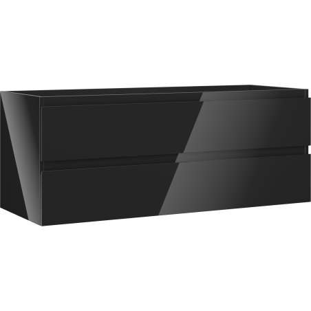 Mexen Orio Badezimmerschrank unter Waschbecken 120 cm, 2 Schubladen, Schwarz Hochglanz - 91A10-12047-2-BFF70