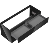 Mexen Orio Badezimmerschrank unter Waschbecken 120 cm, 2 Schubladen, Schwarz Hochglanz - 91A10-12047-2-BFF70