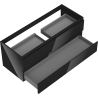 Mexen Orio Badezimmerschrank unter Waschbecken 120 cm, 2 Schubladen, Schwarz Hochglanz - 91A10-12047-2-BFF70