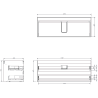 Mexen Orio Badezimmer-Unterschrank 120 cm, 2 Schubladen, Schwarz matt - 91A10-12047-2-BFF71