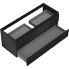 Mexen Orio Badezimmer-Unterschrank 120 cm, 2 Schubladen, Schwarz matt - 91A10-12047-2-BFF71