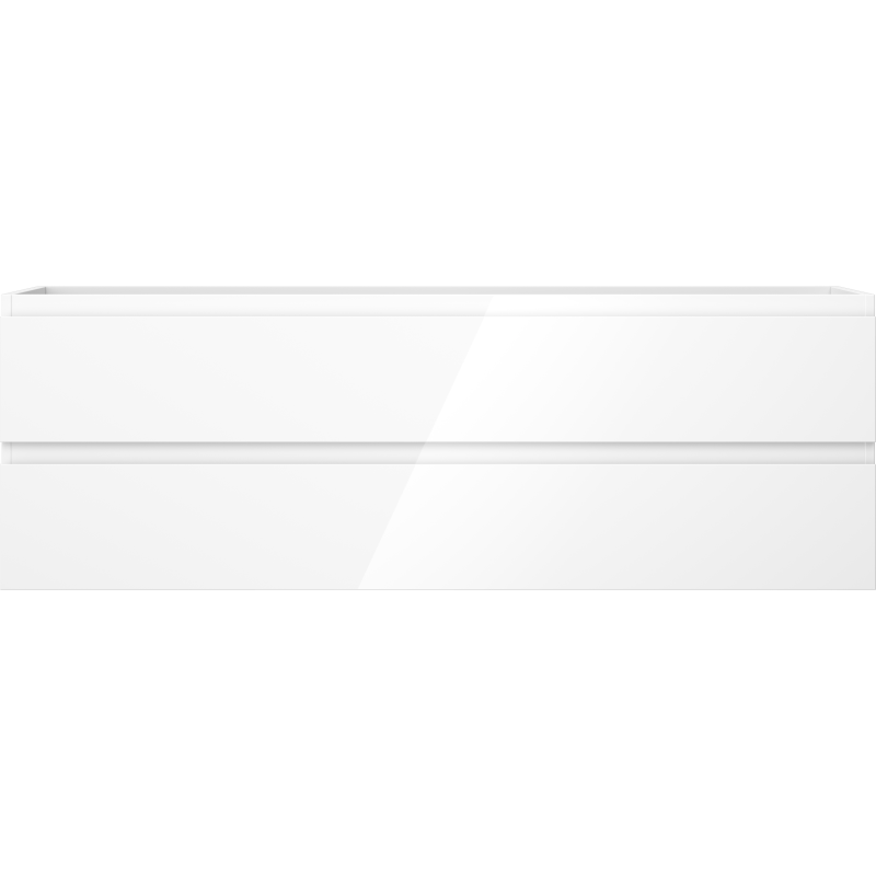 Mexen Orio Badezimmerschrank Waschtischunterschrank 140 cm, 2 Schubladen, weiß glänzend - 91A10-14047-2-BFF00