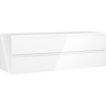 Mexen Orio Badezimmerschrank Waschtischunterschrank 140 cm, 2 Schubladen, weiß glänzend - 91A10-14047-2-BFF00