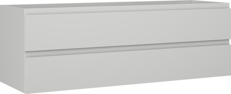 Mexen Orio Badezimmerschrank für 140 cm Waschbecken, 2 Schubladen, Grau Matt - 91A10-14047-2-BFF62