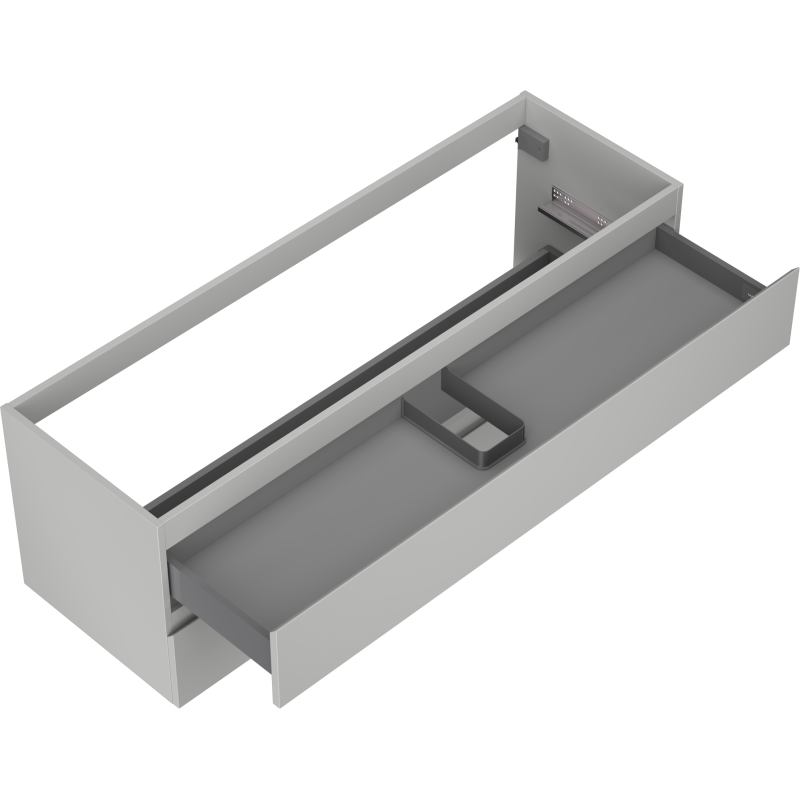 Mexen Orio Badezimmerschrank für 140 cm Waschbecken, 2 Schubladen, Grau Matt - 91A10-14047-2-BFF62