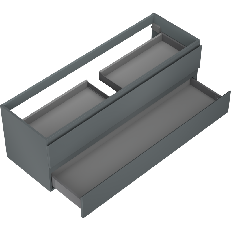 Mexen Orio Badezimmer-Unterschrank 140 cm, 2 Schubladen, matt grafit - 91A10-14047-2-BFF66