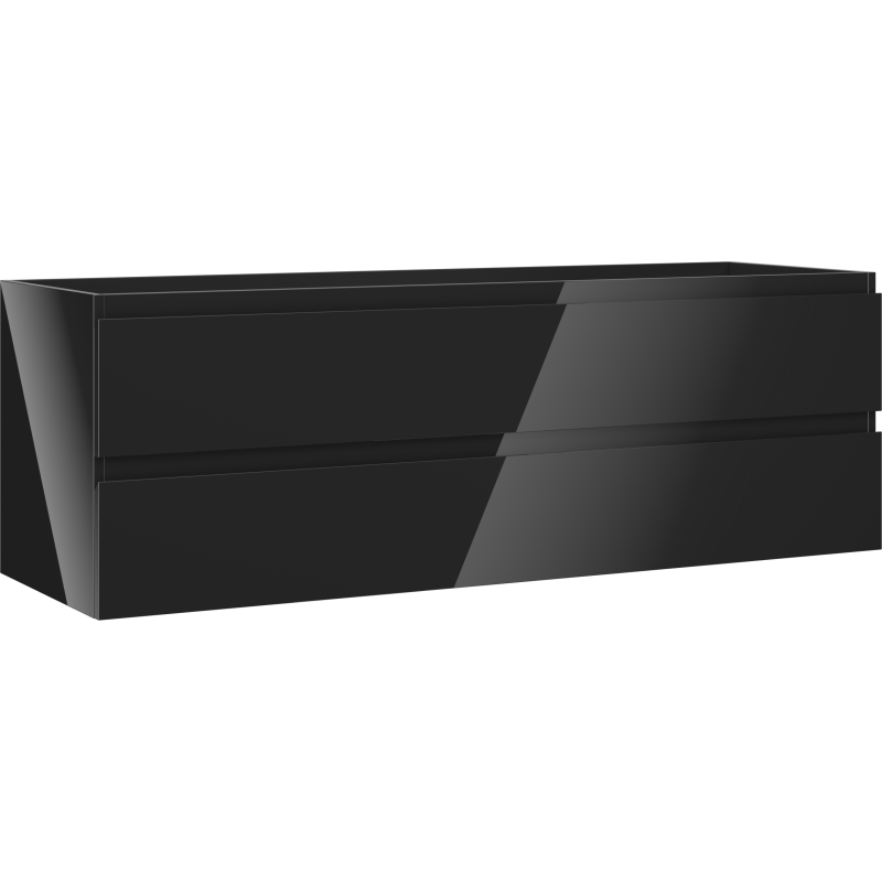 Mexen Orio Badezimmer-Unterschrank 140 cm, 2 Schubladen, schwarz glänzend - 91A10-14047-2-BFF70