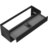 Mexen Orio Badezimmerschrank unter Waschbecken 140 cm, 2 Schubladen, schwarz matt - 91A10-14047-2-BFF71