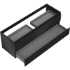 Mexen Orio Badezimmerschrank unter Waschbecken 140 cm, 2 Schubladen, schwarz matt - 91A10-14047-2-BFF71