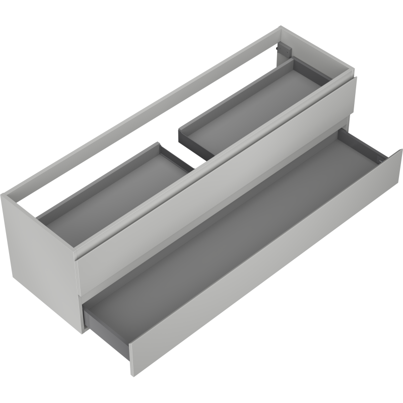 Mexen Orio Badezimmerschrank für Waschbecken 160 cm, 2 Schubladen, grau matt - 91A10-16047-2-BFF62