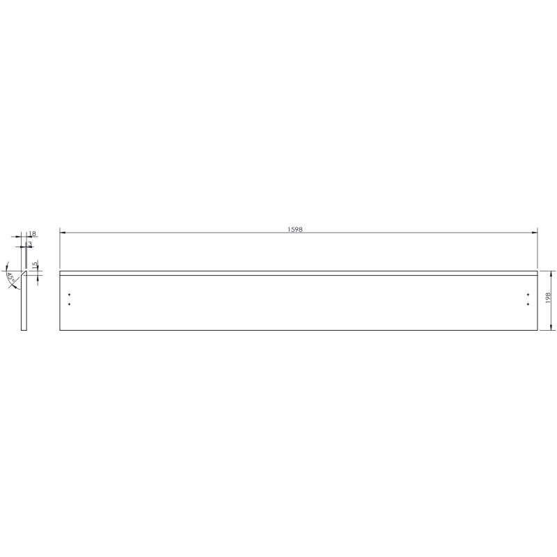 Mexen Orio Badezimmer-Waschtischunterschrank 160 cm, 2 Schubladen, matt Graphit - 91A10-16047-2-BFF66