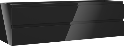 Mexen Orio Badezimmerschrank unter dem Waschbecken 160 cm, 2 Schubladen, Schwarz Glanz - 91A10-16047-2-BFF70