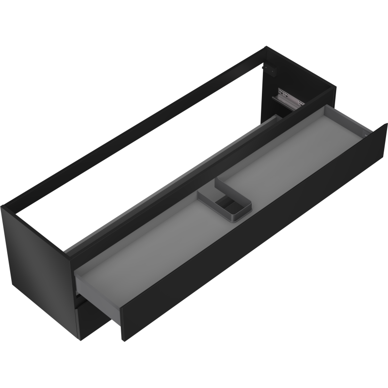 Mexen Orio Badezimmerschrank unter Waschbecken 160 cm, 2 Schubladen, schwarz matt - 91A10-16047-2-BFF71