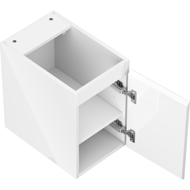 Mexen Orio Badezimmerunterschrank 30 cm, 1 Tür, weiß Hochglanz - 91A11-03047-1-BF00