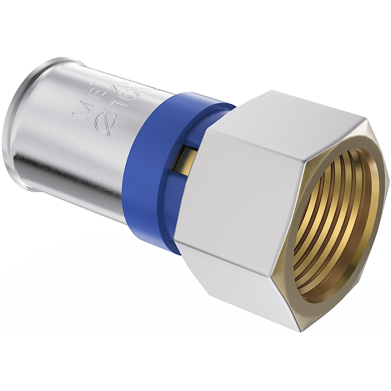 Mexen PEX-P Pressfitting, gepresste PEX-Reduzierung 20 x 1/2 IG - W97122-2012F-00