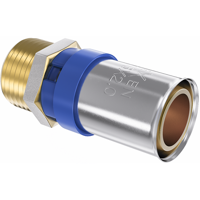 Mexen PEX-P Pressfitting, verpresste PEX-Reduzierung 20 x 1/2 GZ - W97123-2012M-00