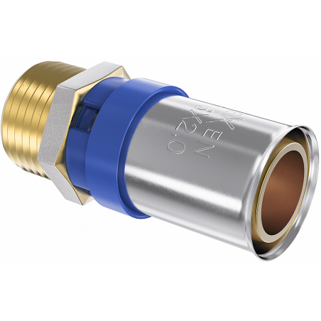 Mexen PEX-P Pressfitting, verpressbare PEX-Reduzierung 20 x 3/4 GZ - W97123-2034M-00