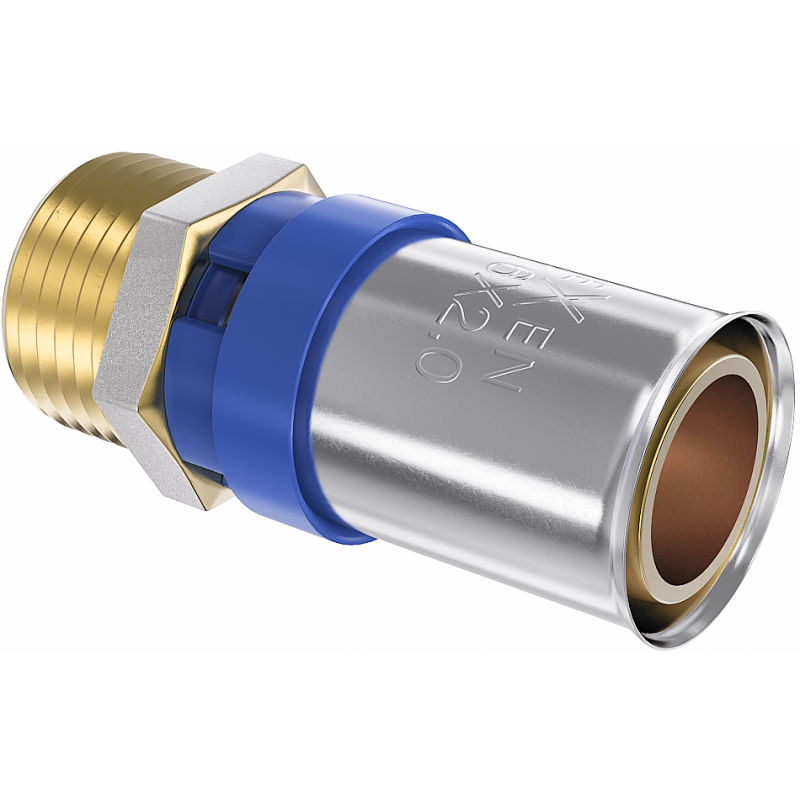 Mexen PEX-P Pressfitting, Presseinsatz PEX Reduzierung 25 x 3/4 AG - W97123-2534M-00