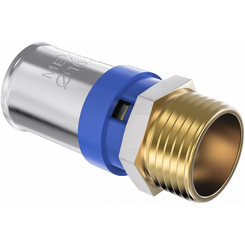 Mexen PEX-P Quetschverbinder, verpresste PEX-Reduzierung 25 x 1 AG - W97123-2510M-00