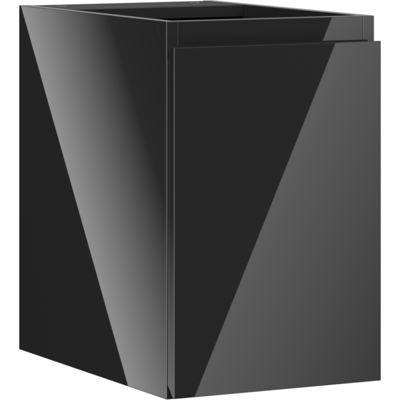 Mexen Orio Badezimmerschrank 30 cm, 1 Tür, schwarz glänzend - 91A11-03047-1-BF70